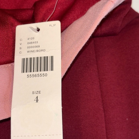 🔥SALE Anthropologie "Hutch Milan" Color Blocked Mini Wine & Pink Skirt 4 - Picture 9 of 10